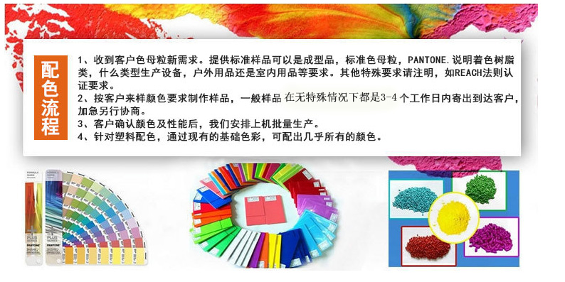 工廠直銷 PET色母粒 片材薄膜高光霧面顆粒 環保高濃度塑料母料(圖13)